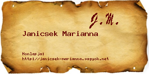 Janicsek Marianna névjegykártya
